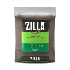Zilla Jungle Mix substrate bedding shows natural texture ideal for burrowing and humidity control.