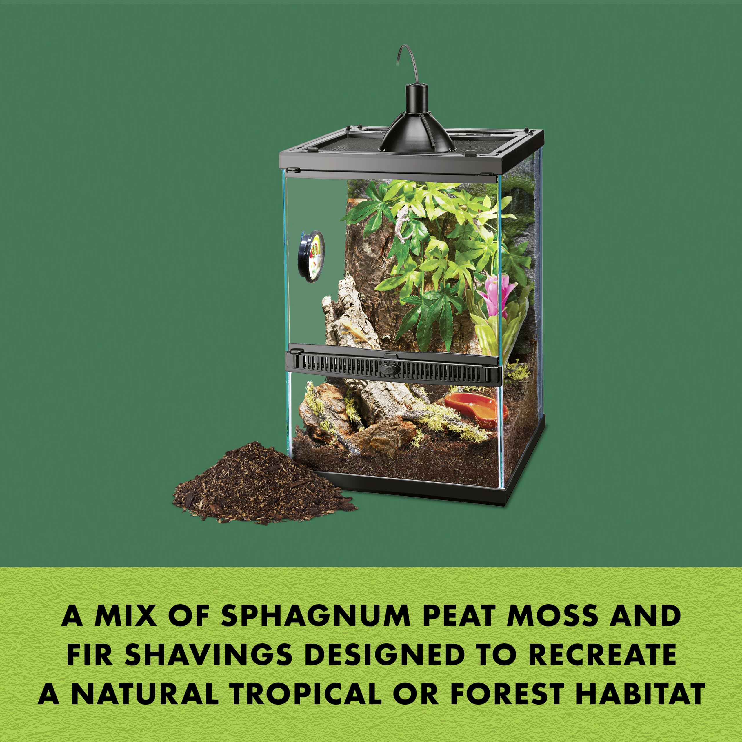 Zilla Jungle Mix close-up highlights soft organic blend of sphagnum peat moss and fir.