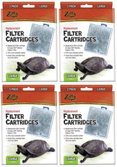 Zilla large replacement filter cartridges for deluxe turtle kit, aiding water clarity and odor control