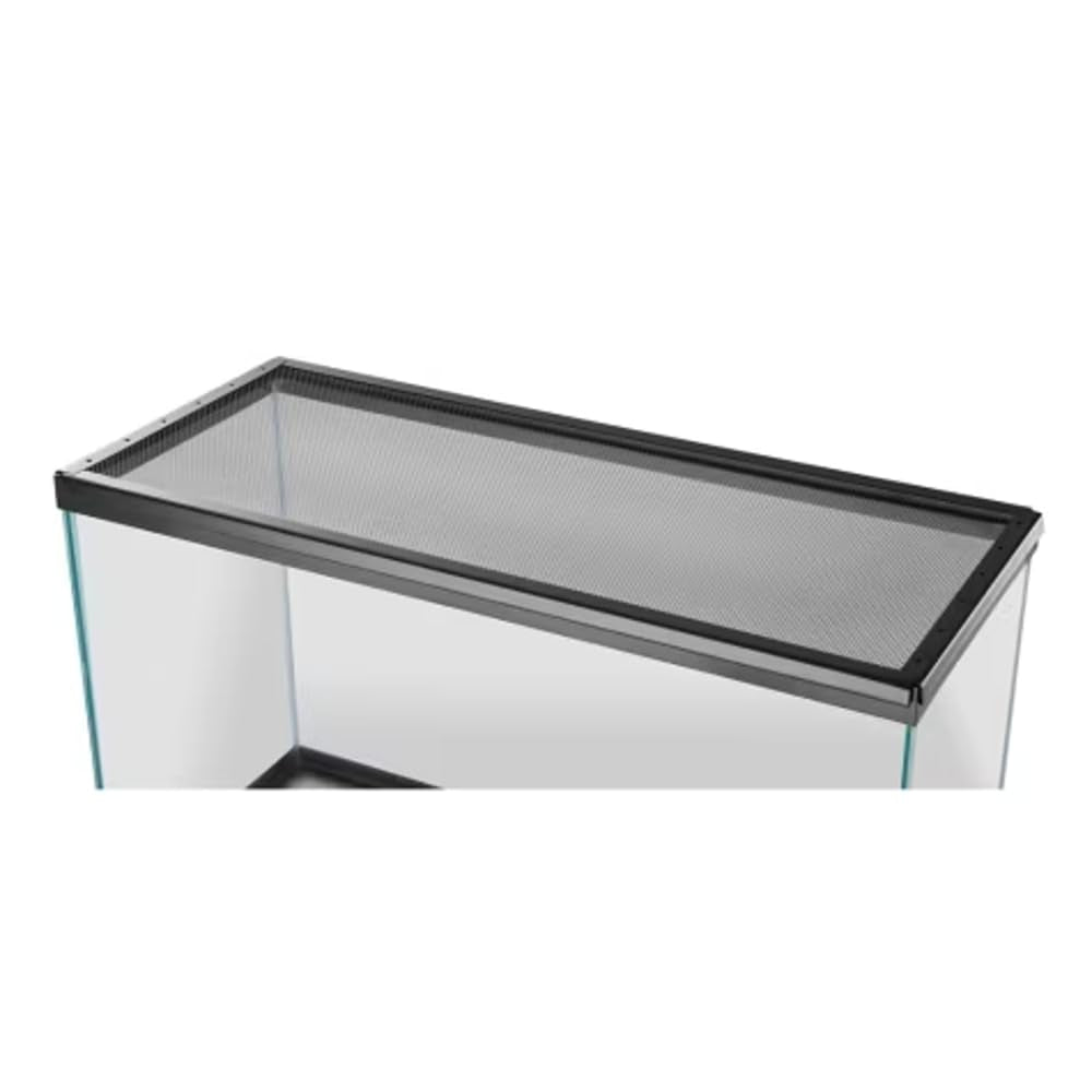 Zilla metal terrarium screen cover closeup, secure fit prevents escapes and spills.