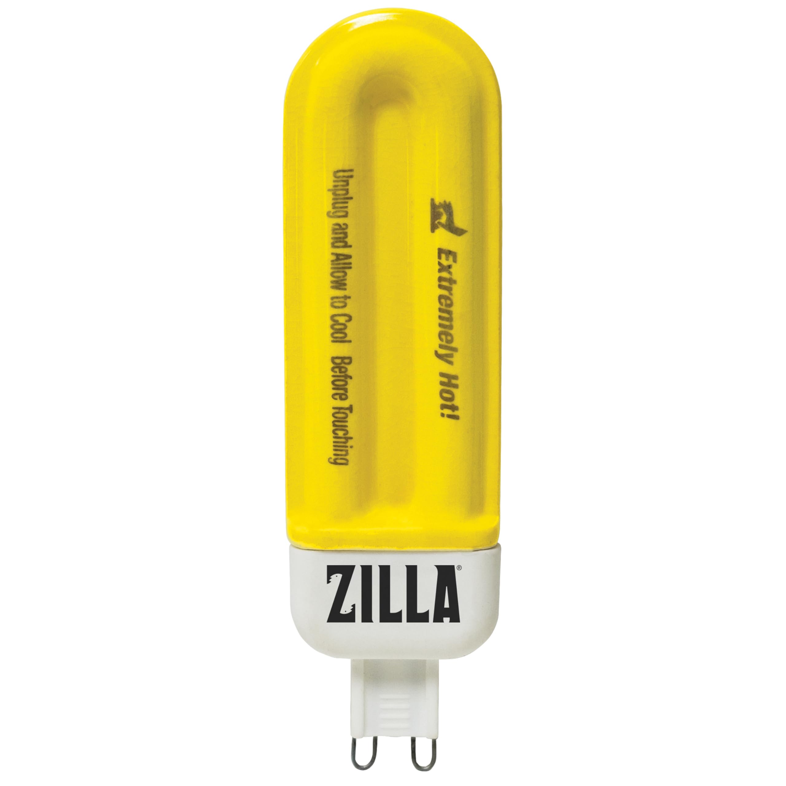 Zilla Mini Ceramic Heat Emitter 50W color-change detail demonstrates heat safety cues