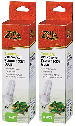 Zilla mini compact tropical fluorescent bulb 6W – UVB output for tropical reptile terrariums