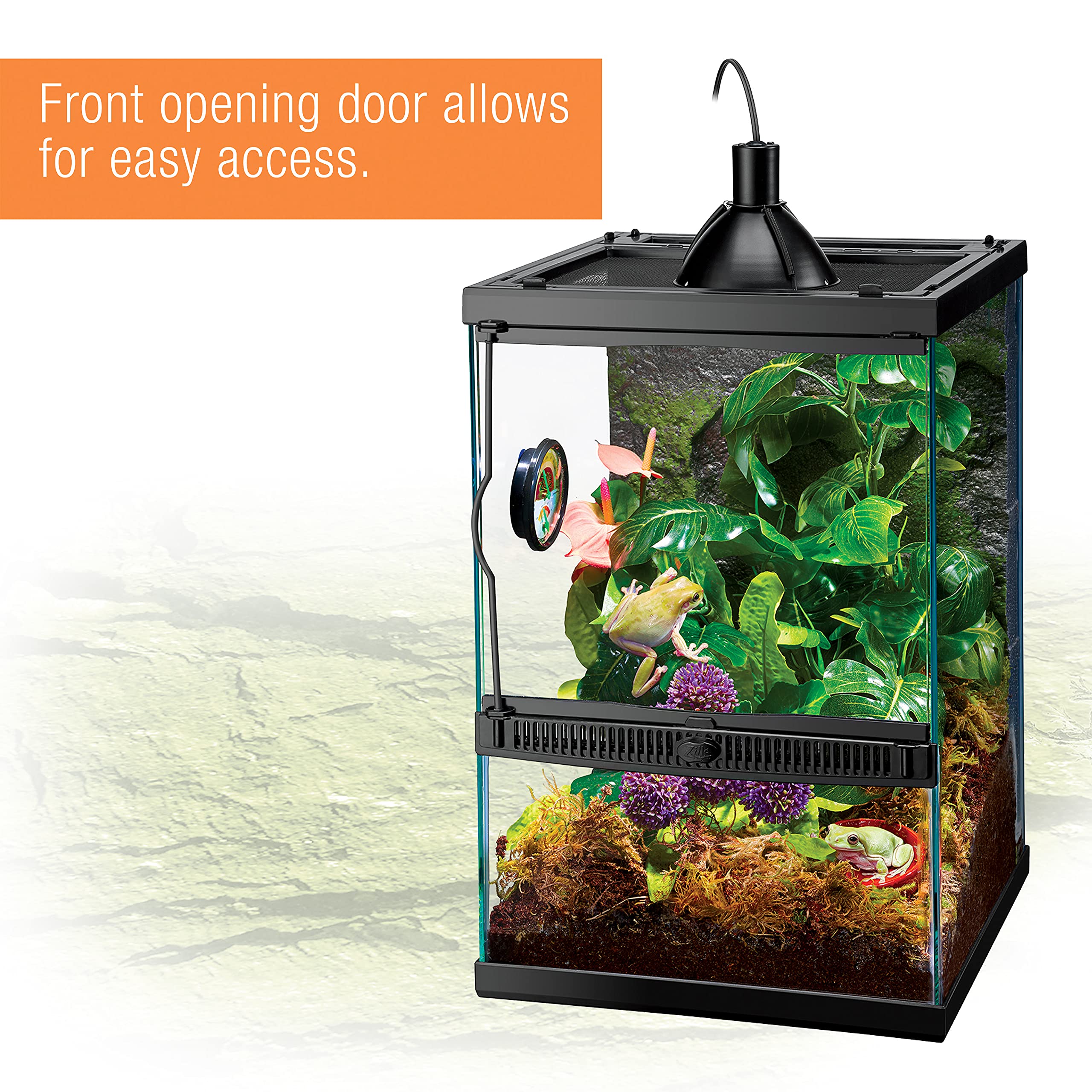 Zilla mini halogen dome light provides focused heat and illumination