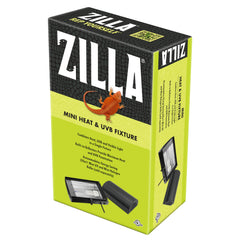 Zilla Mini Heat & UVB Fixture on terrarium lid provides basking light