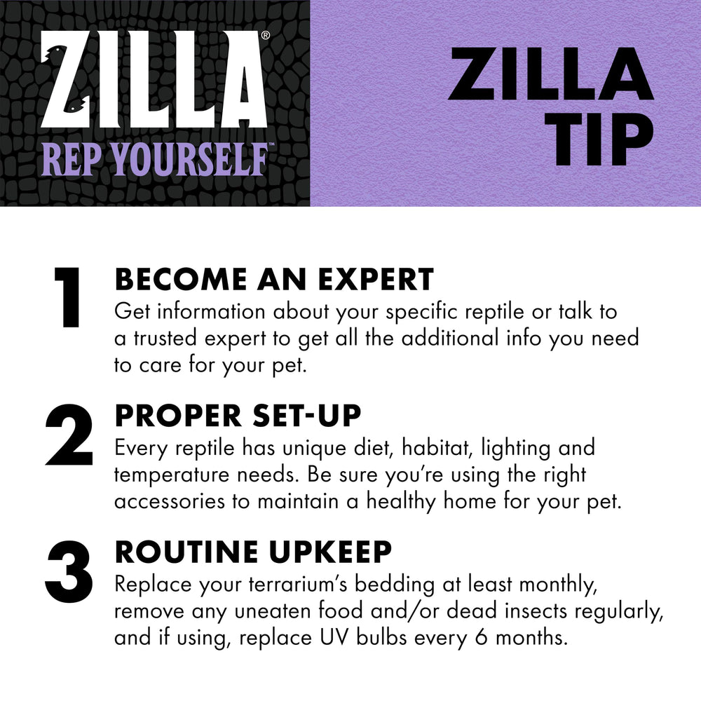 Zilla Reptile Munchies Fruit Mix made from dehydrated ingredients for quick prep