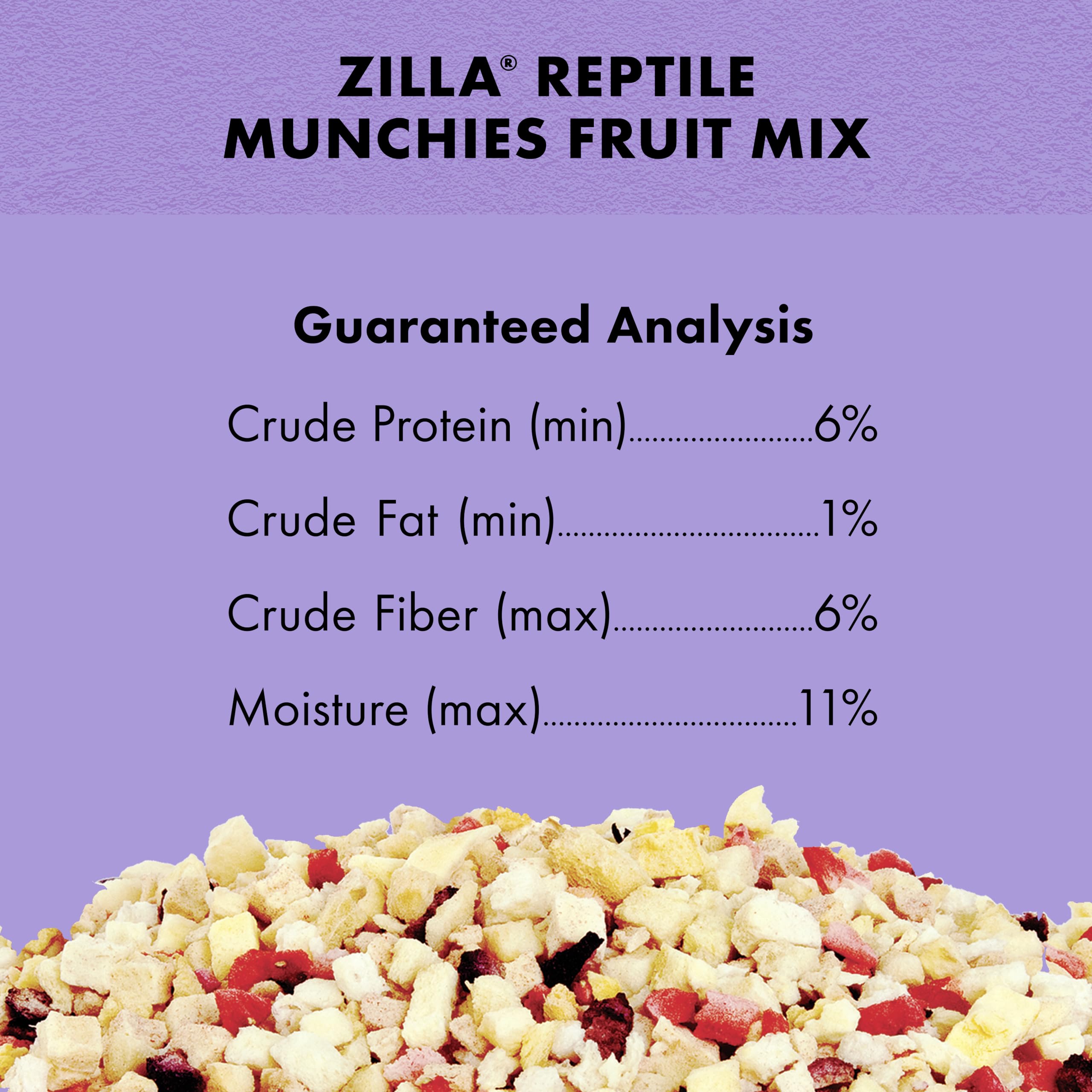 Zilla Reptile Munchies Fruit Mix portable snack for hermit crabs