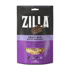 Zilla Reptile Munchies Fruit Mix for iguanas in a bowl; quick hydration and easy feeding