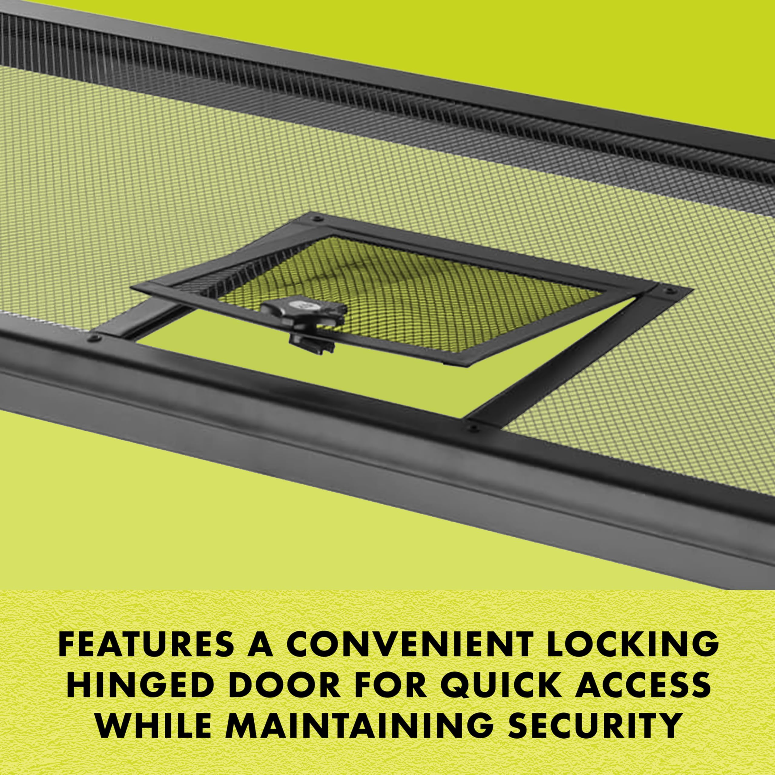 Zilla Reptile Screen Cover heat-lamp tested design withstands high temps.