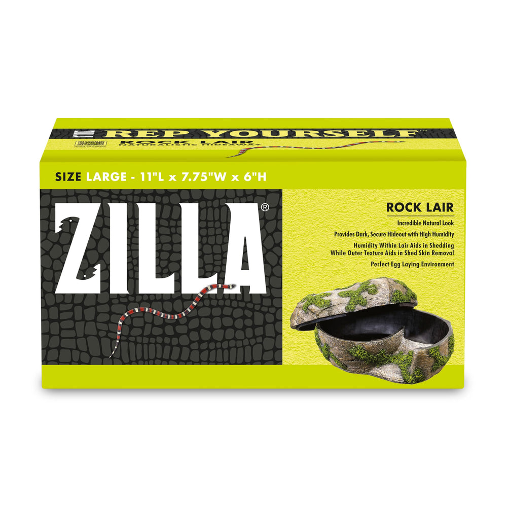 Zilla Rock Lair side entrance provides a secure, humid hide for reptiles.