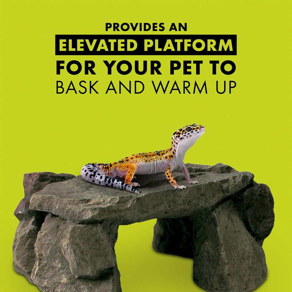 Zilla Shale Rock Den realistic texture blends with terrarium décor.