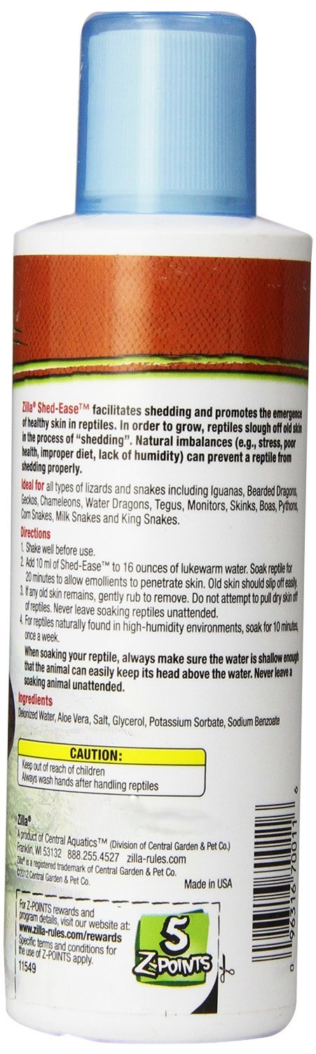 Zilla Shed-Ease Bath in terrarium scene supports shedding with a soothing soak.