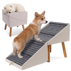 Ziluce 17-13inch dog stairs offer easy couch access for small dogs.