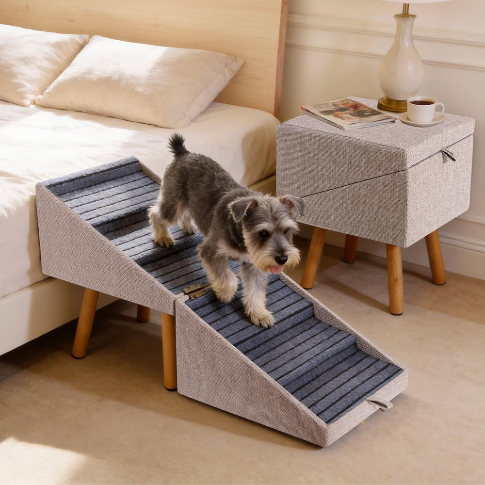 Ziluce dog ramp daily-use-steps supports small to medium dogs with confidence.