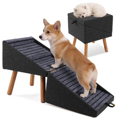 Ziluce dog stairs, 17.13-inch height, safe couch access for small dogs