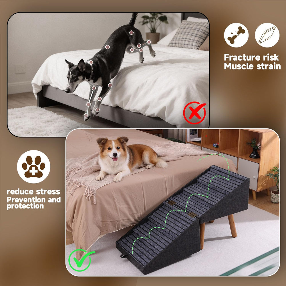 Ziluce large-dog friendly stairs offering secure access to beds