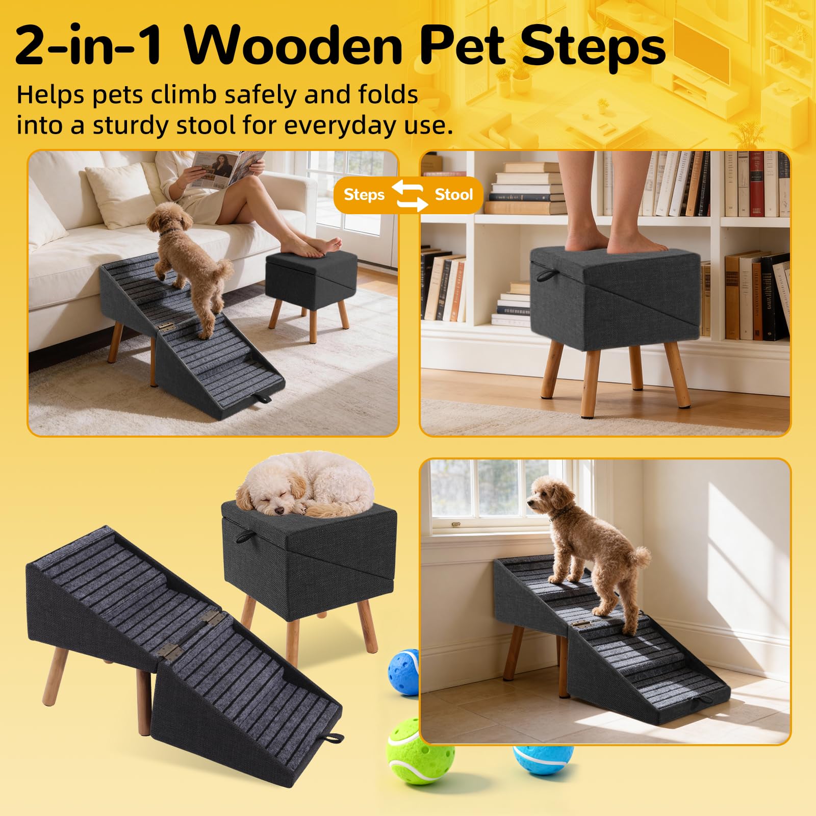 Ziluce small-dog friendly stairs supporting puppies and seniors