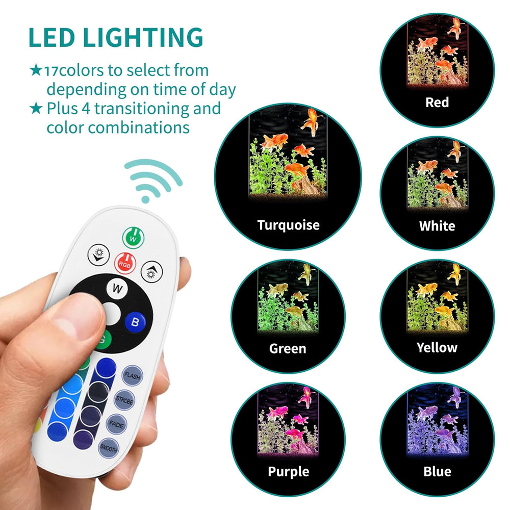 Zingbabu led 17-color aquarium light creates various moods