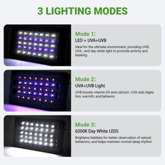 Zingbabu UVB Reptile Light timer view demonstrates built-in schedule for daily cycles.