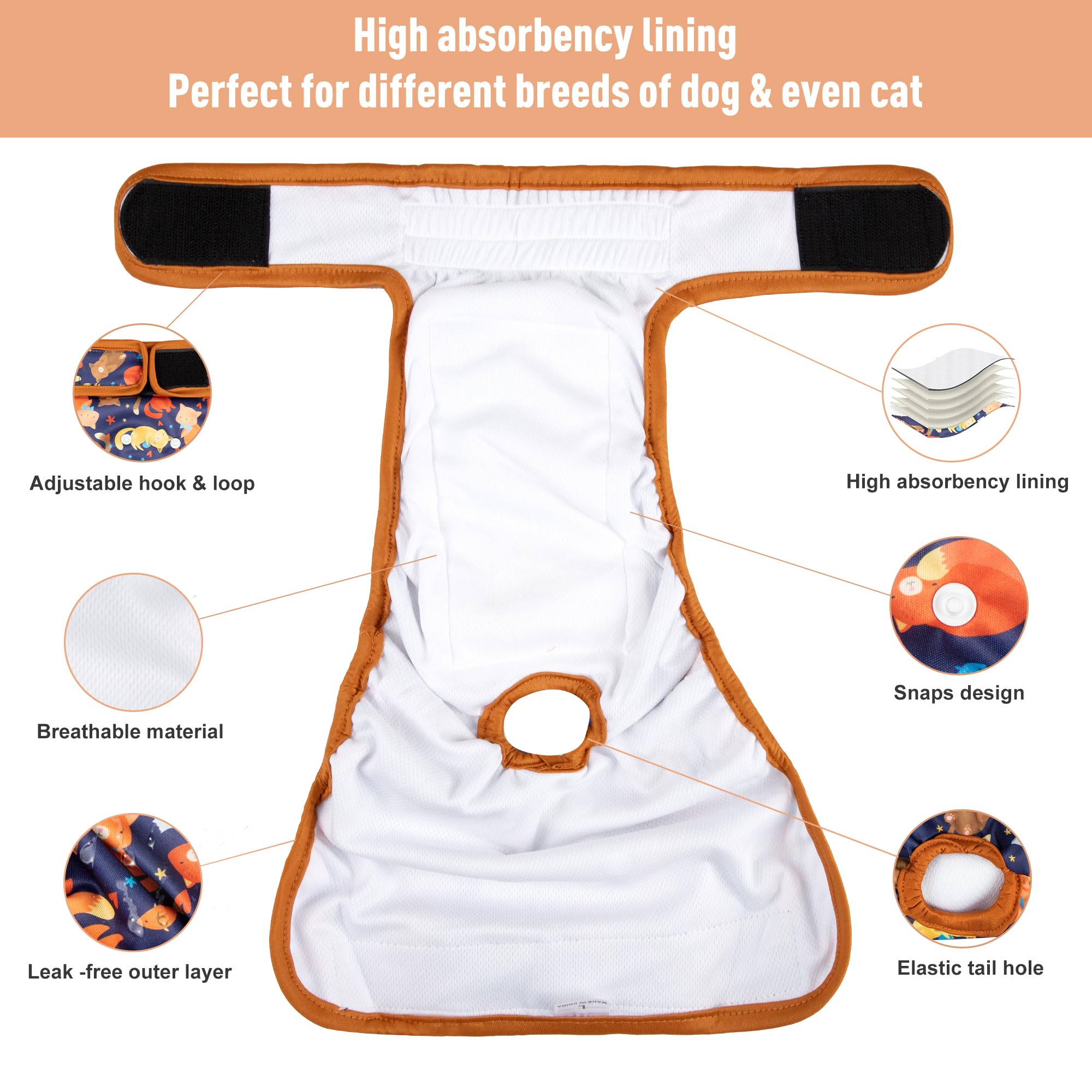 ZINGTERRA reusable dog diaper ideal for travel and care