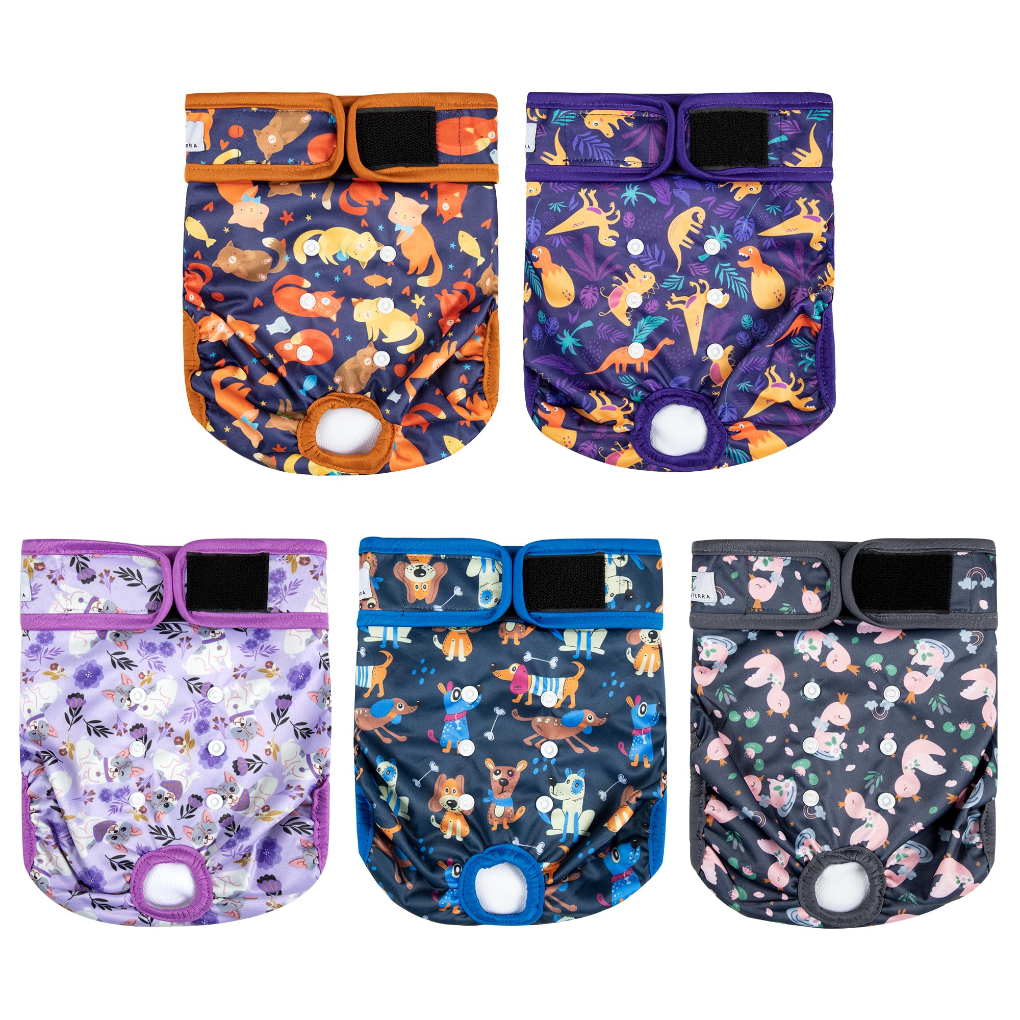 ZINGTERRA washable dog diaper pack of five for long-term use