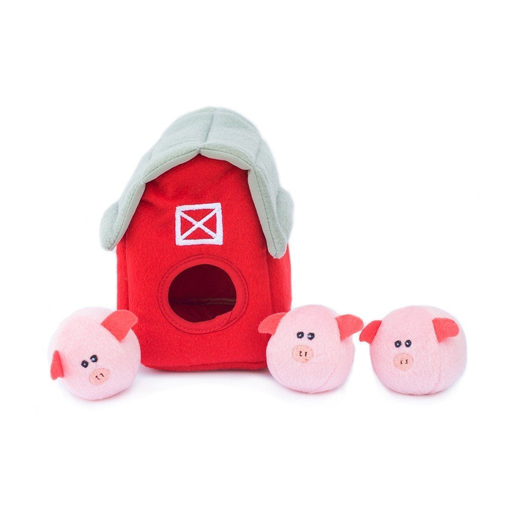 ZippyPaws Burrow Pig Miniz Trio: three squeaky toys for added play