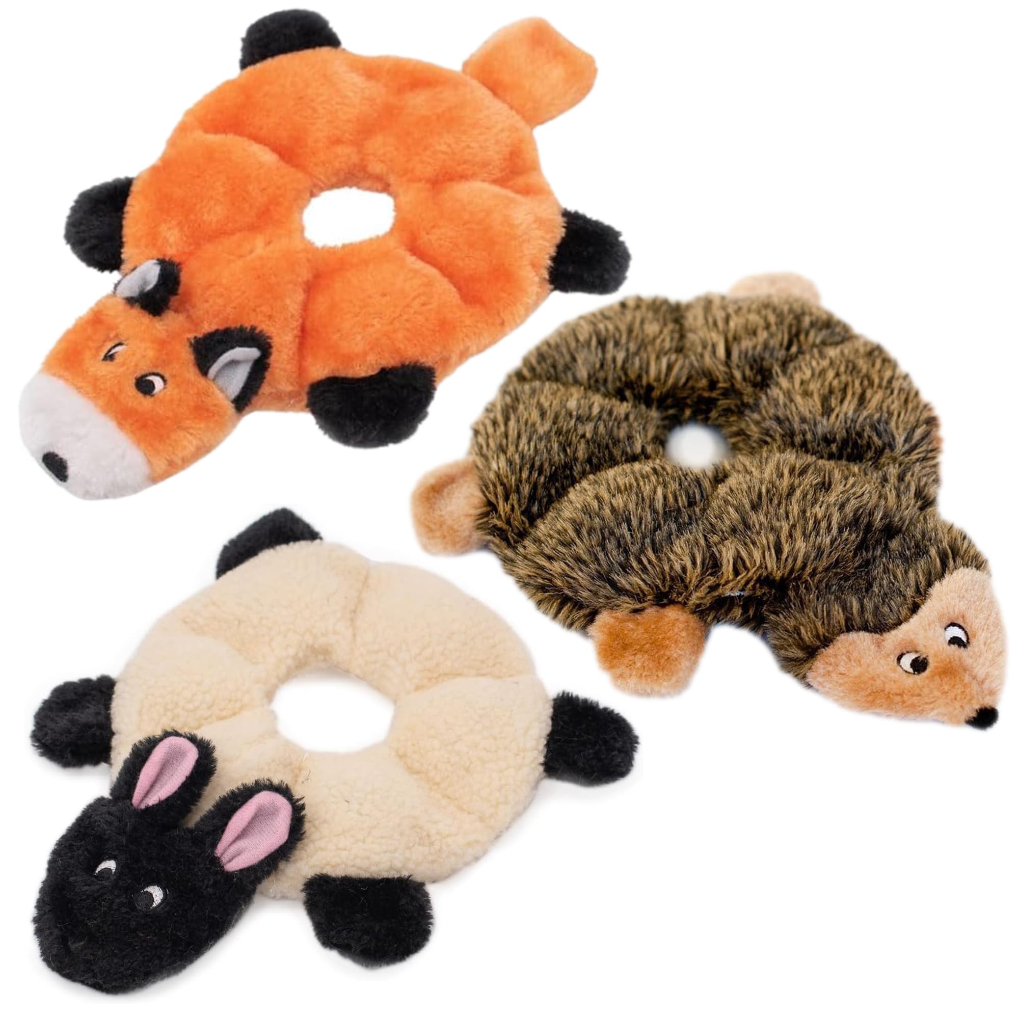 ZippyPaws Loopy Sheep no-stuffing dog toy, soft plush, ideal for fetch and play