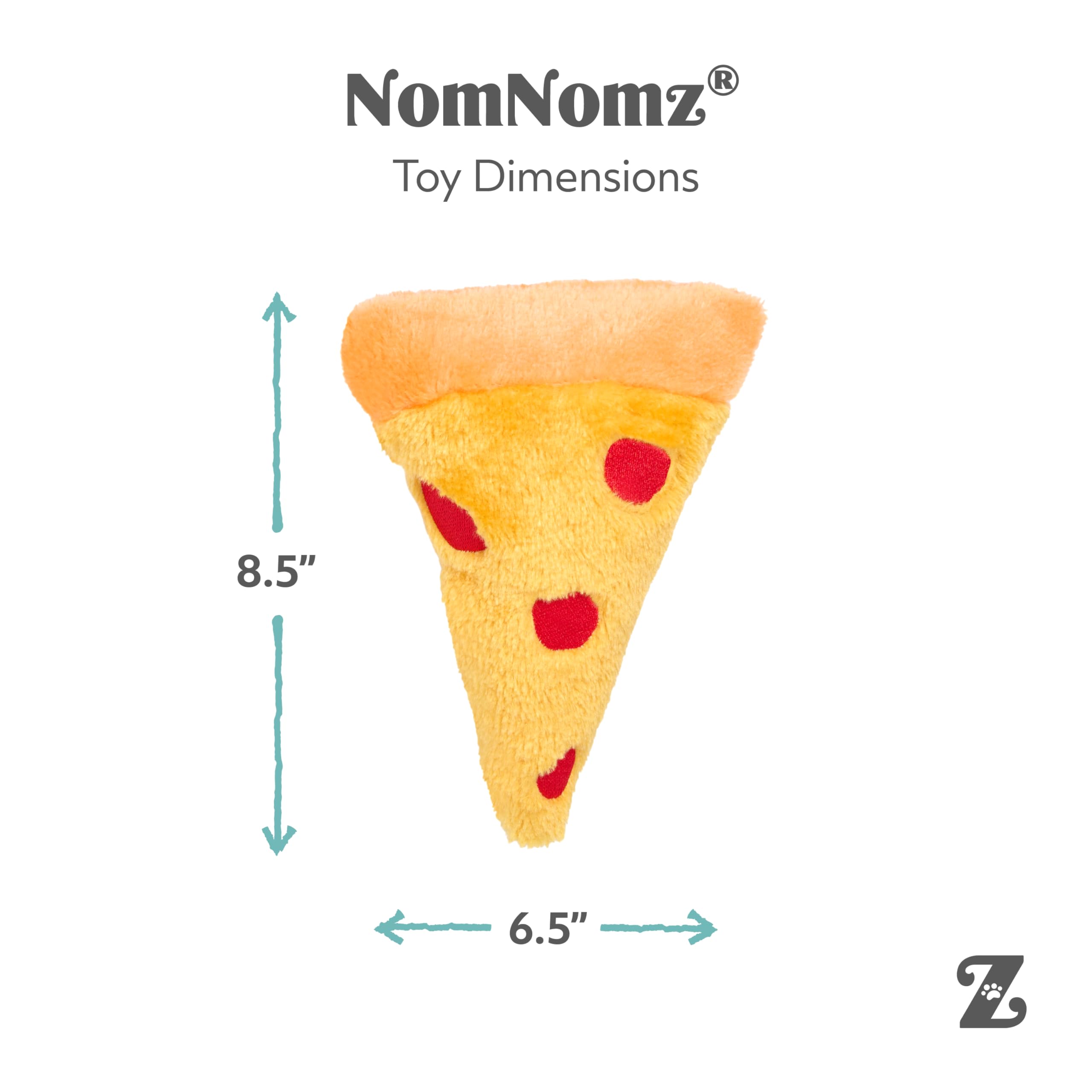 NomNomz pizza toy in action with a small dog during playtime.