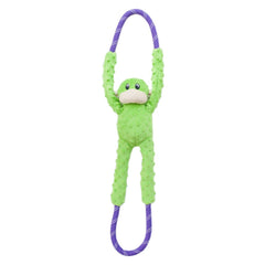 ZippyPaws RopeTugz Green Monkey design for durable tug play and interactive fun.