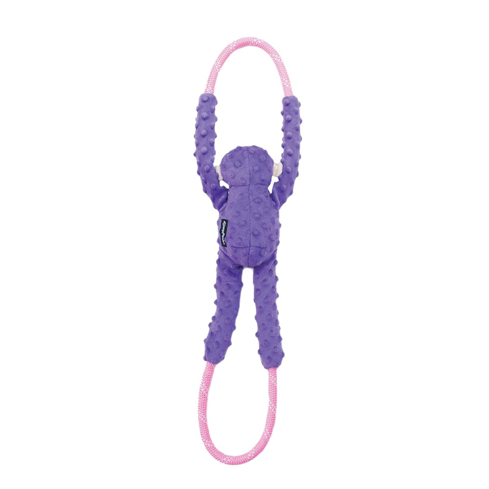 ZippyPaws RopeTugz Monkey squeaker keeps dogs engaged during tug and fetch.