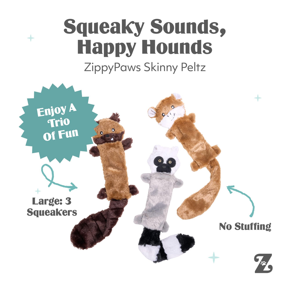 ZippyPaws Skinny Peltz Monkey toy, durable yet lightweight for tossing