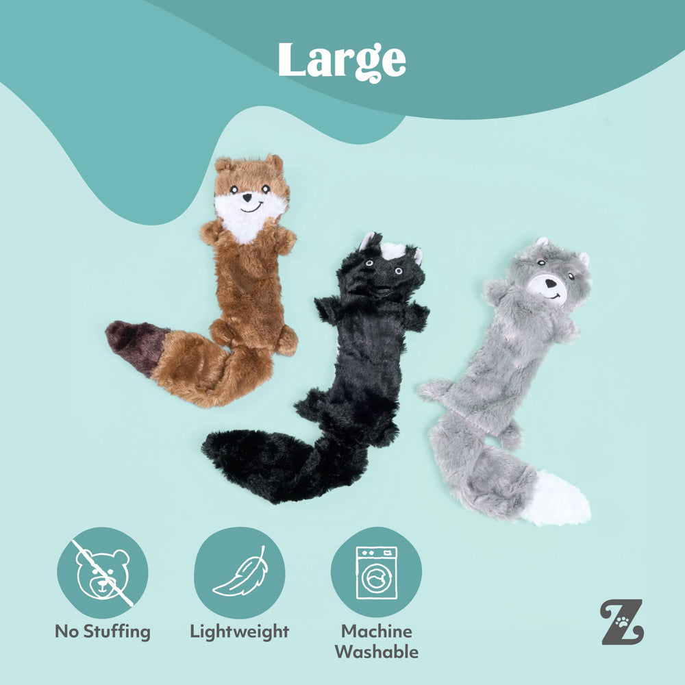 ZippyPaws Skinny Peltz three-animal pack adds variety for daily fetch and tug