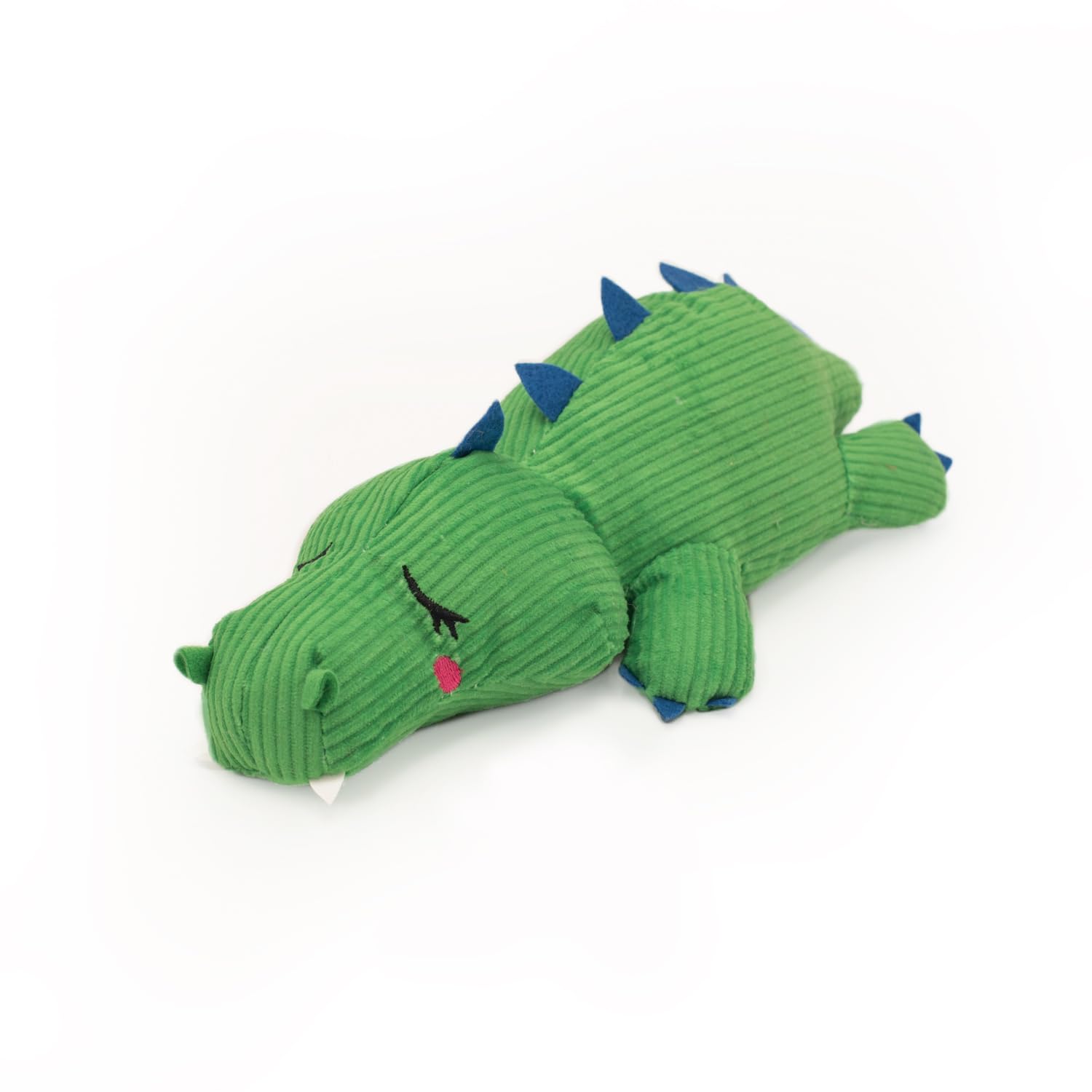 ZippyPaws Snooziez Shhqueaker Alligator Toy—quiet play with high-frequency squeak dogs hear.