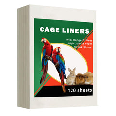 ZIQON bird cage liner papers pack of 120 sheets for quick cage cleanup