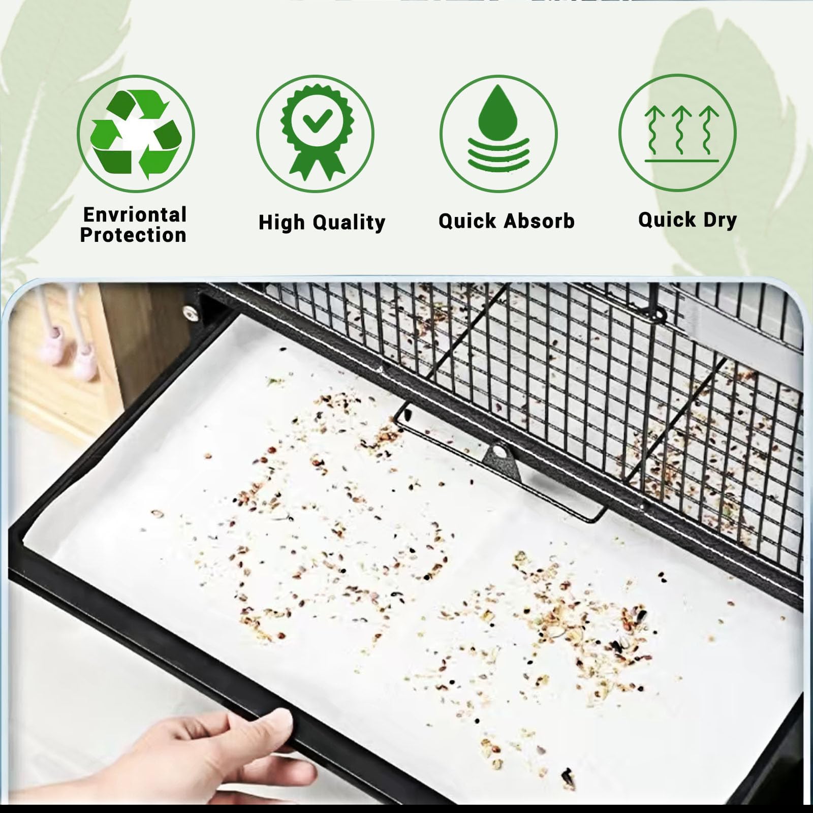 ZIQON easy-to-change liner sheets simplify daily cage maintenance