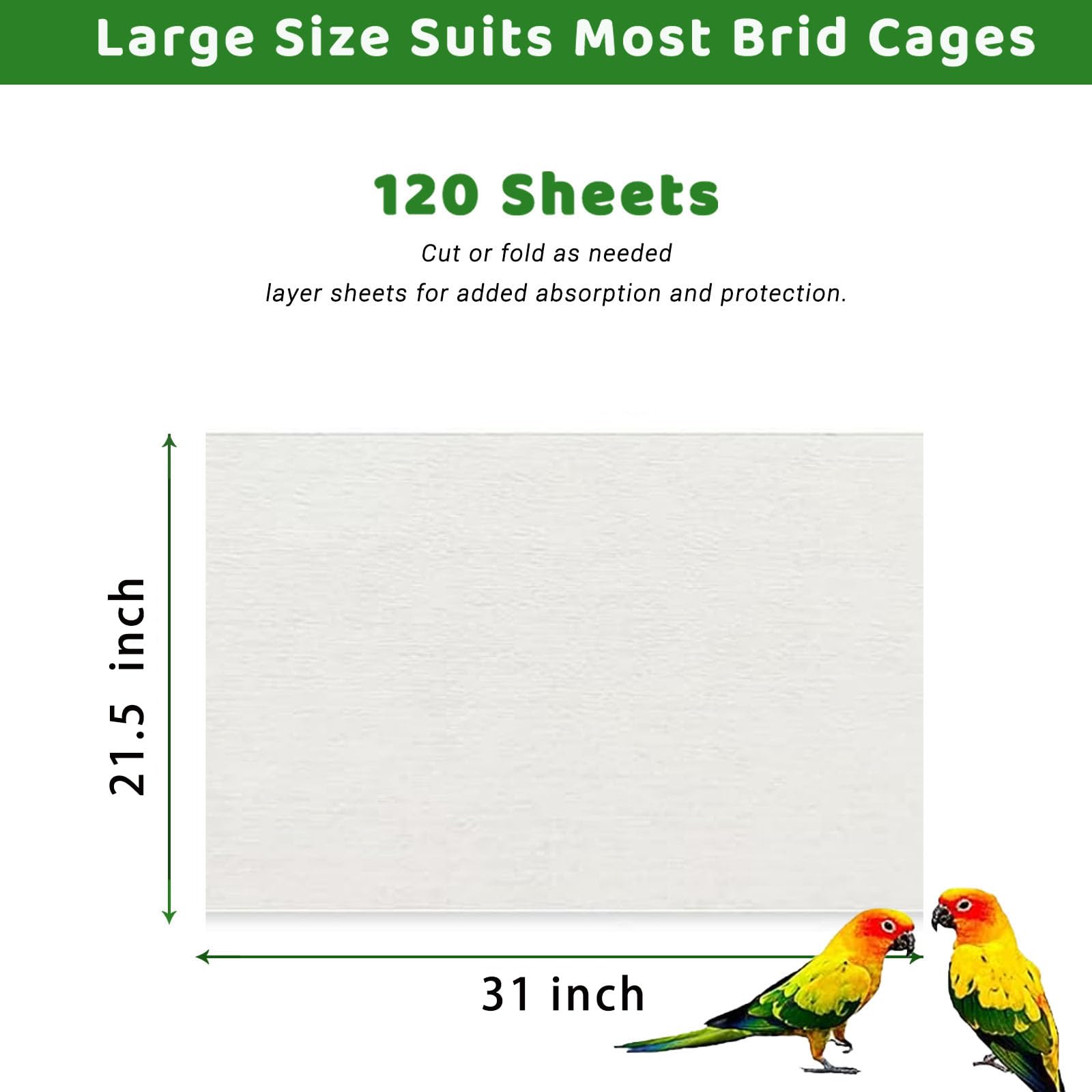 ZIQON non-woven fabric liner; natural and odorless for clean cages