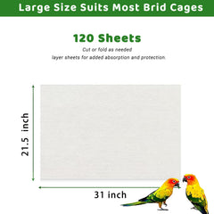 ZIQON non-woven fabric liner; natural and odorless for clean cages