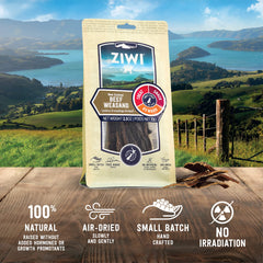 ZIWI beef weasand texture image highlights natural chew with rich flavor and digestibility.