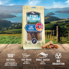 ZIWI Lamb Trachea dry-air texture showing grain-free, digestible chew.