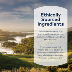 ZIWI Lamb Trachea packaging display emphasizing ethical New Zealand sourcing.