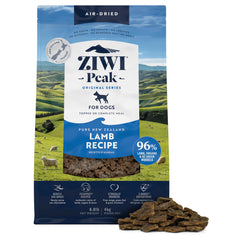 ZIWI Peak Lamb dog food bag shows grain-free high-protein nutrition.