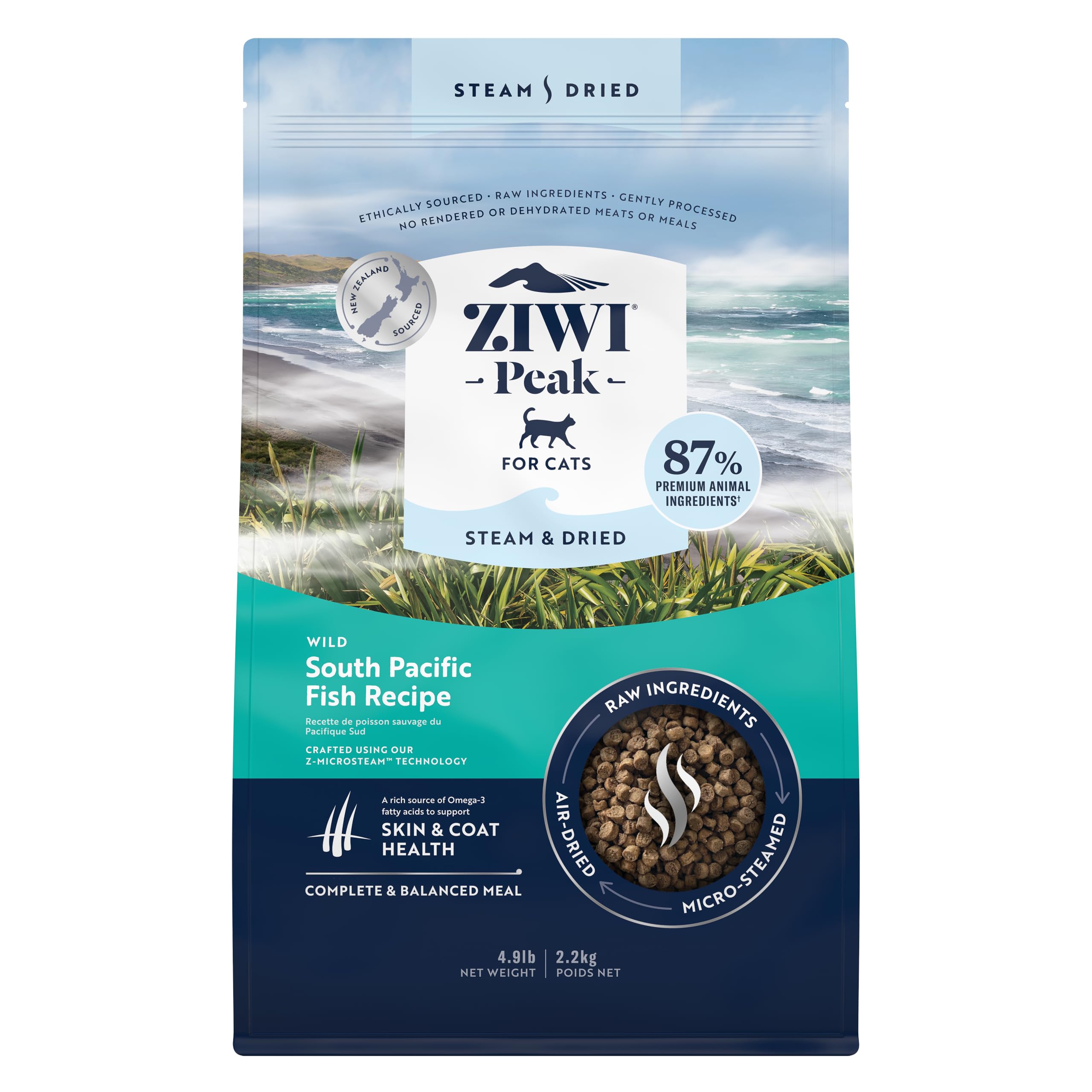 ZIWI Peak cat food packaging front view highlighting all-life-stages formula