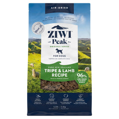 ZIWI Peak Tripe & Lamb close-up ingredients highlighting high-protein recipe