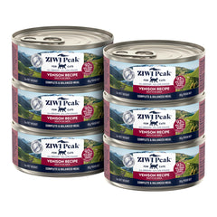 ZIWI Peak venison wet cat food cans showcasing high-protein, grain-free nourishment.