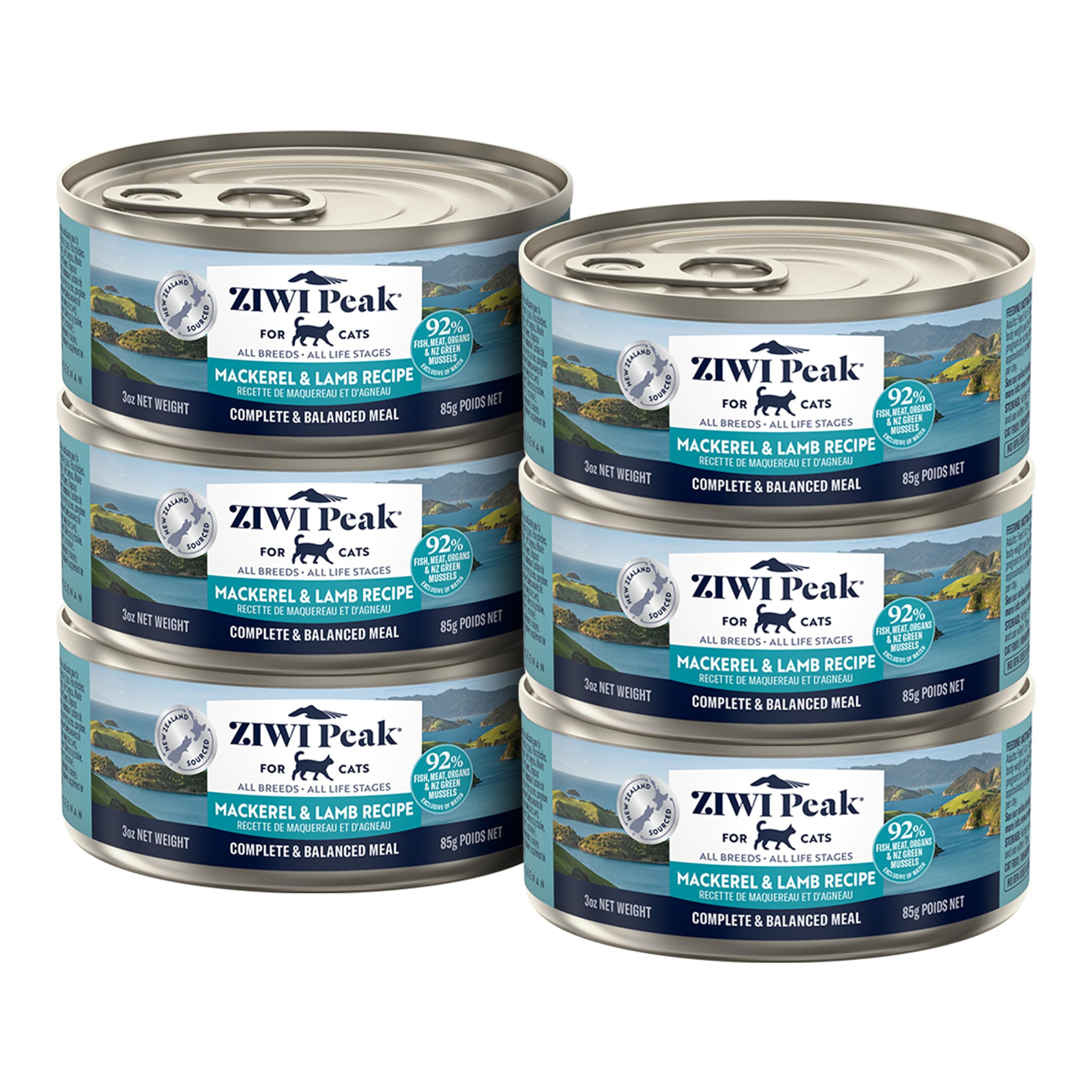 ZIWI Peak wet cat food can front view showing premium protein for carnivore cats.