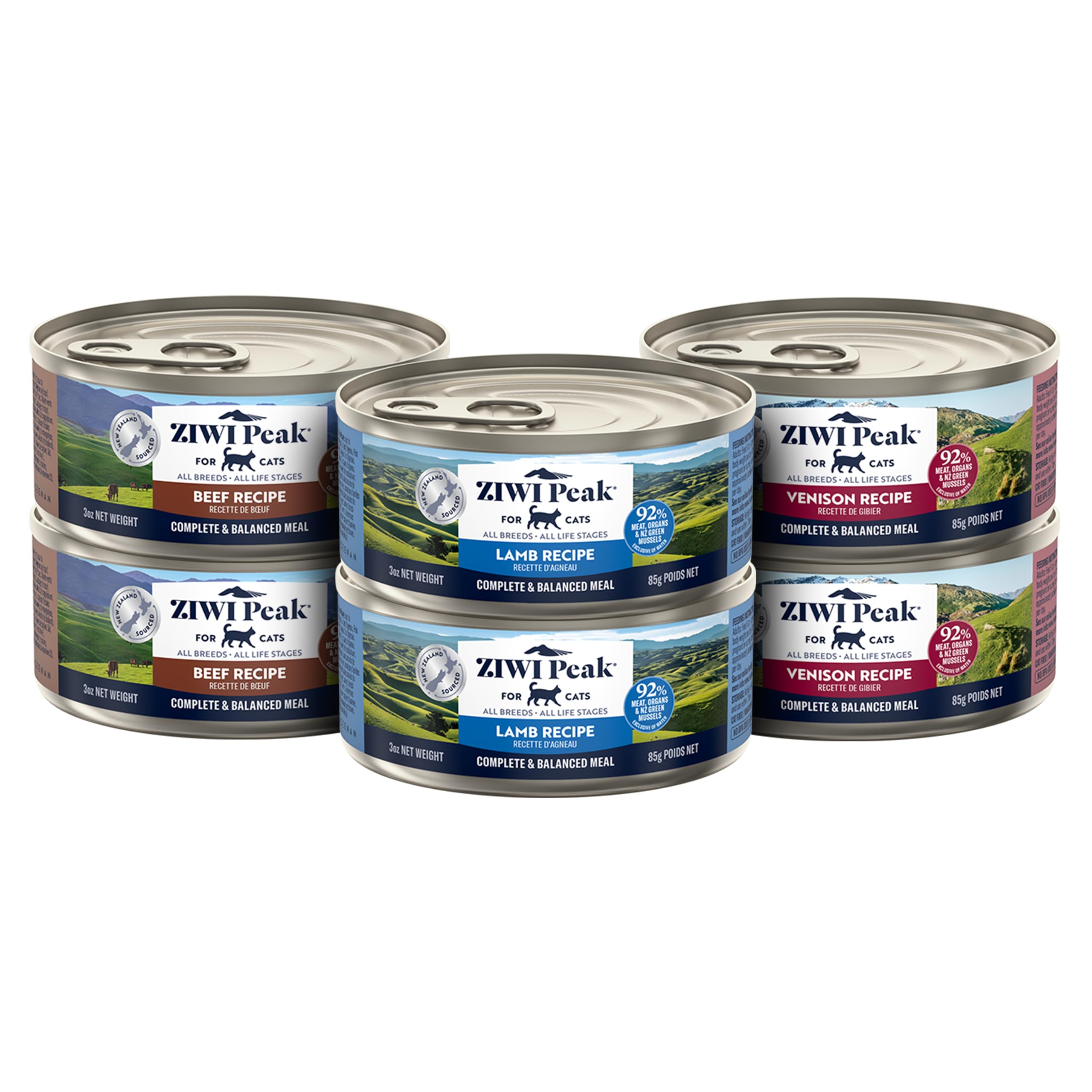 ZIWI Peak venison loaf can image showing protein-rich meal for active cats.