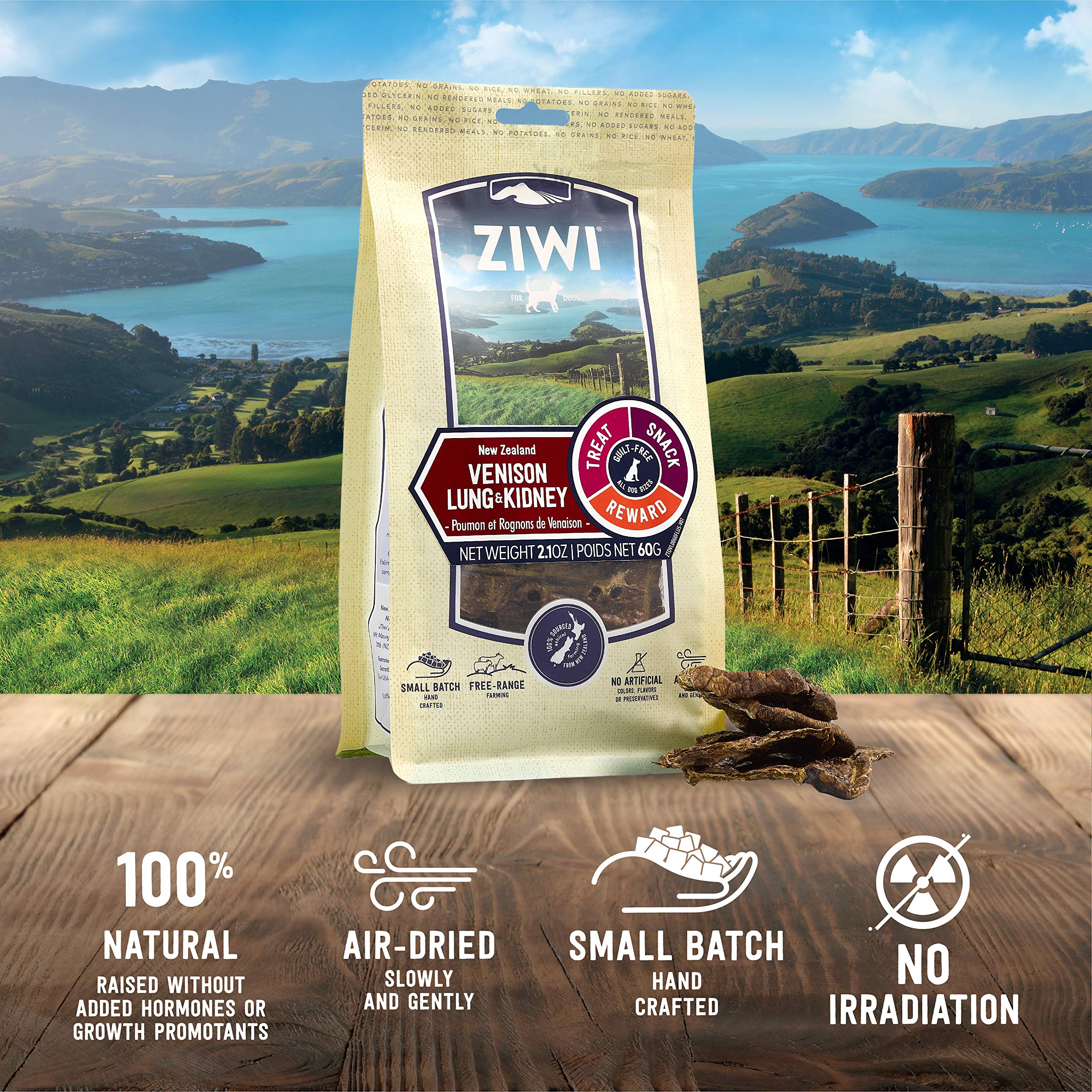 ZIWI single-protein venison treats for dogs support easy digestion and long-lasting satisfaction.