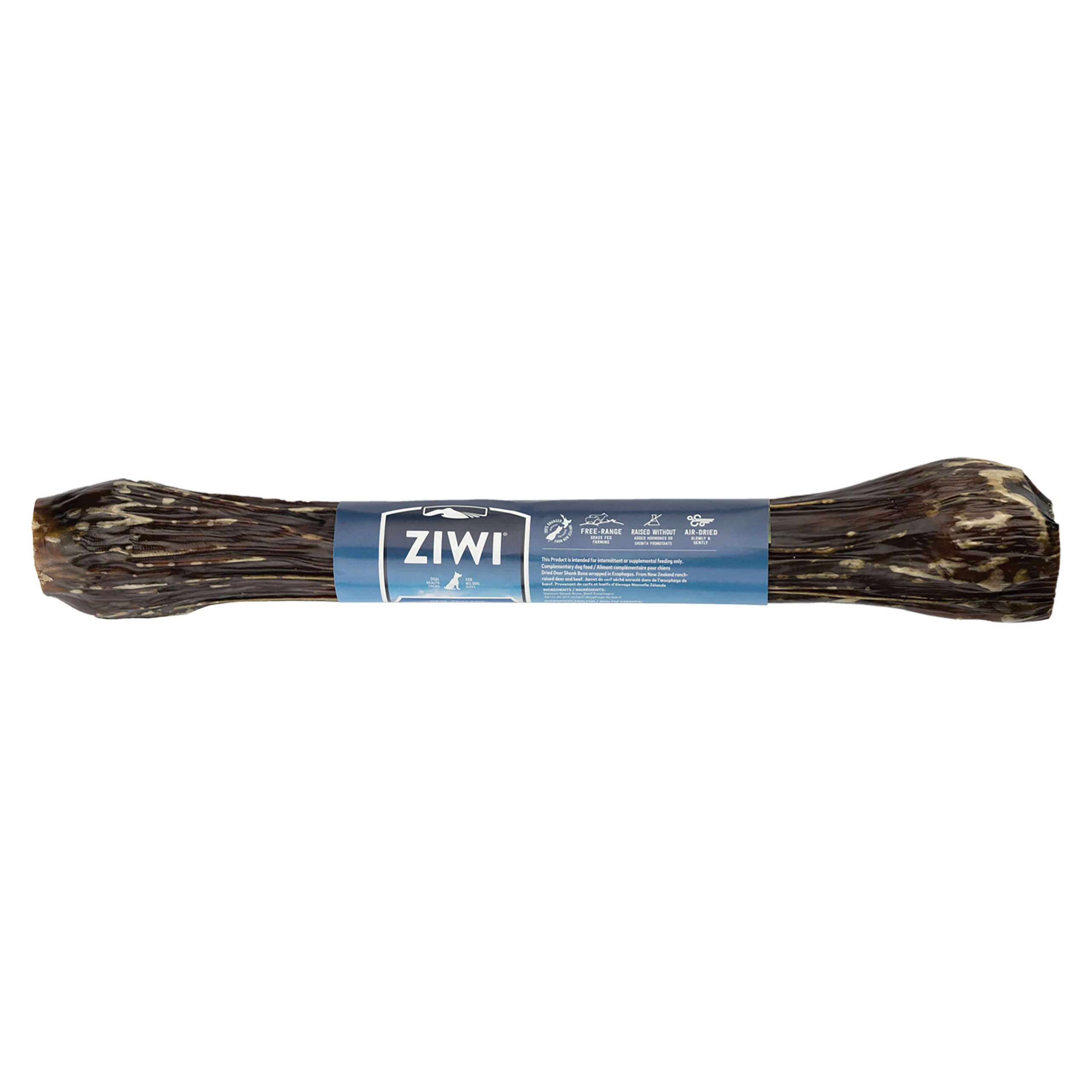 ZIWI Venison Full Shank bone chew for large dogs, ideal training rewards.
