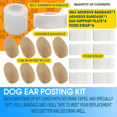 Ziyue Doberman Ear Posting Kit Tape Rolls: soft adhesive for secure, comfortable applications