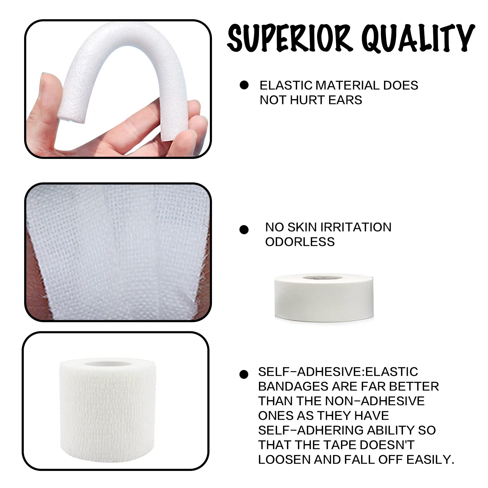 Ziyue white tape roll offers secure, comfortable hold during use.