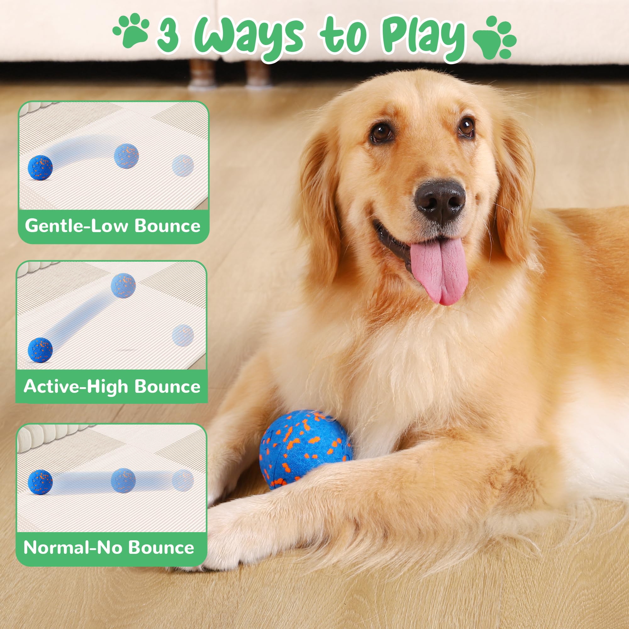 Zizimoko chew-proof shell ball showing rugged grooves for durability.